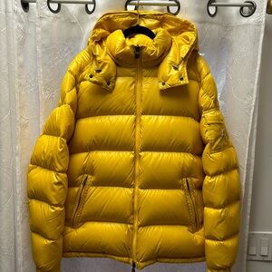 Moncler Yellow Maya Down Jacket Size 7 (4 XL)